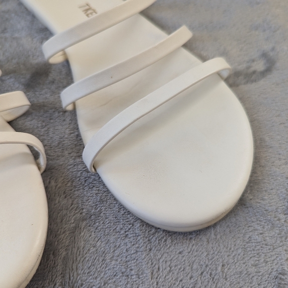 Tkees Leather 3 Strap Minimalist Flat Slide Sandals - Picture 4 of 12